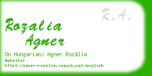 rozalia agner business card